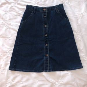 Mid length  denim skirt
